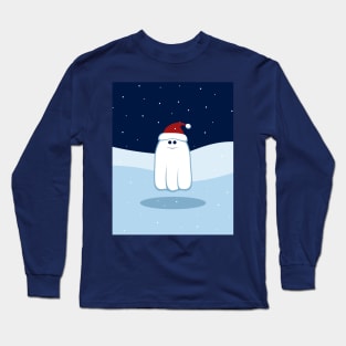 Cute Christmas Ghost Long Sleeve T-Shirt